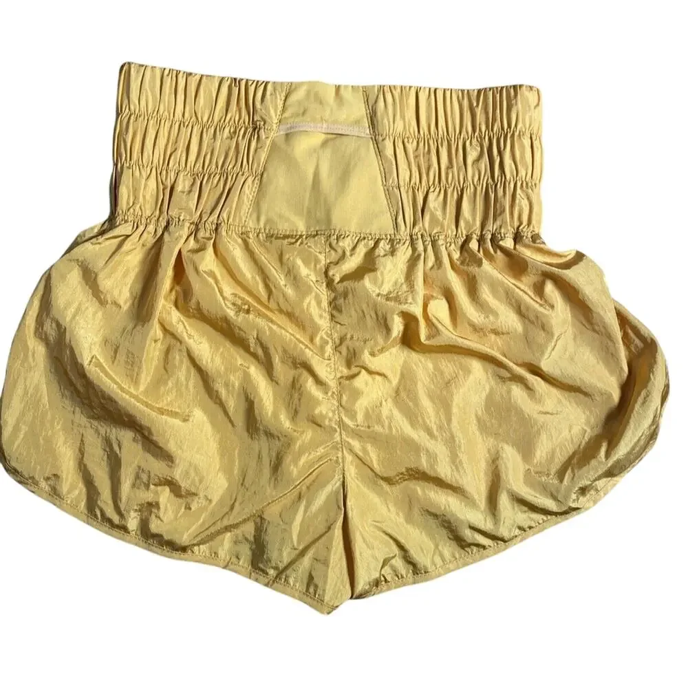 NWT Free People Movement The Way Home Shorts Honey Mallow Small Yellow